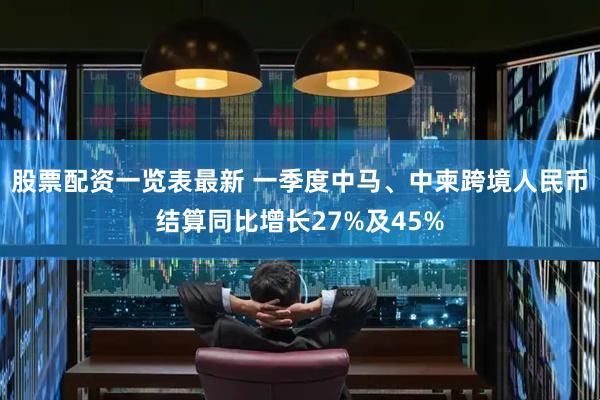 股票配资一览表最新 一季度中马、中柬跨境人民币结算同比增长27%及45%
